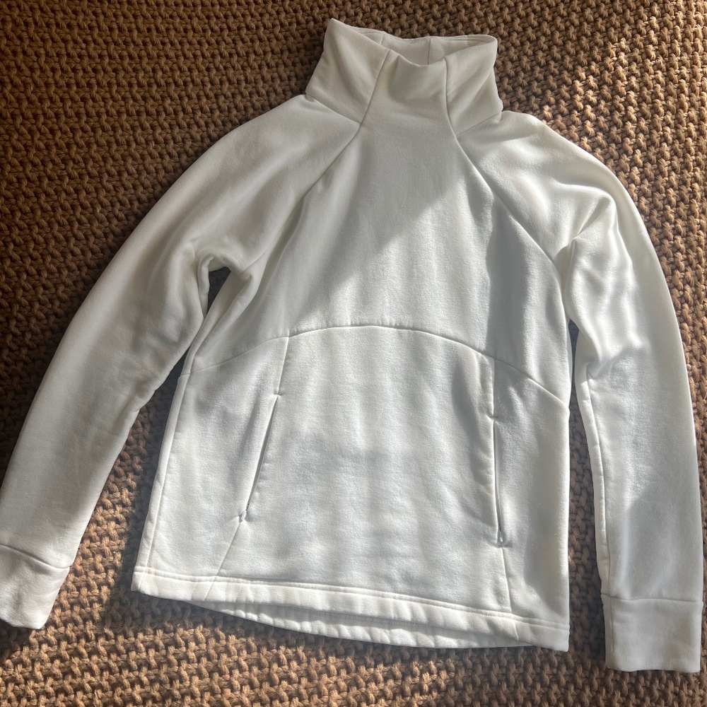 NWOT Athleta Altitude Polartec® Funnel Neck Sweatshirt | White XS